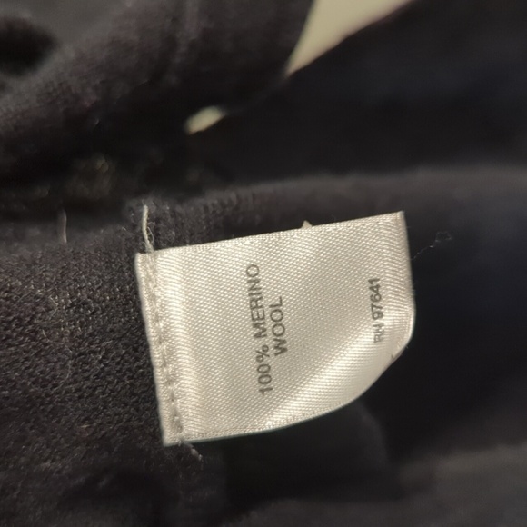 J.Jill Merino 100% Wool Sweater Top Black Longline - Picture 7 of 10